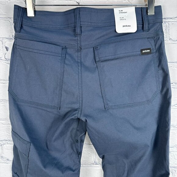 prAna Men's Stretch Zion™ Slim Straight Fit Pant, Size W28 x L30 Stormy Night - Picture 7 of 13